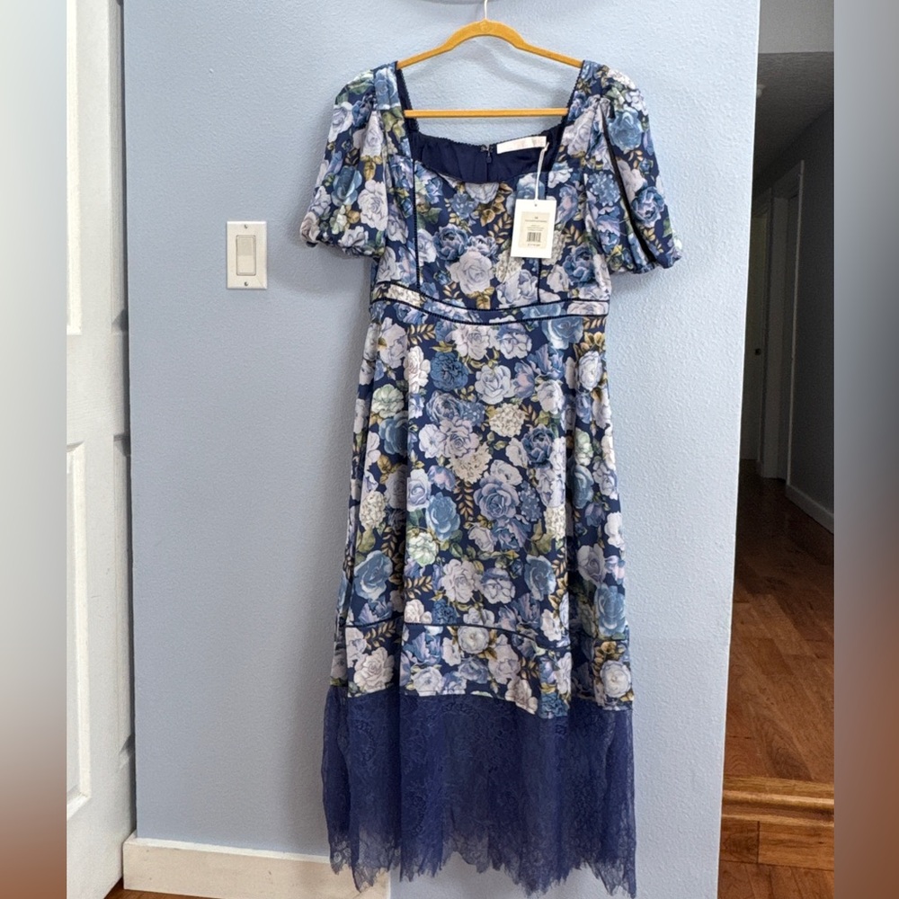 Rachel Parcell Floral Blue Robe - Picture 2 of 15